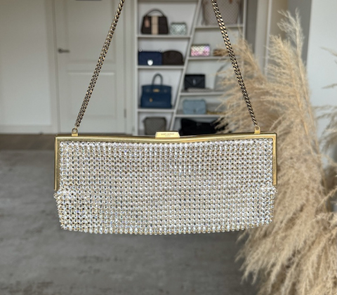 Клатч Saint Laurent с кристаллами